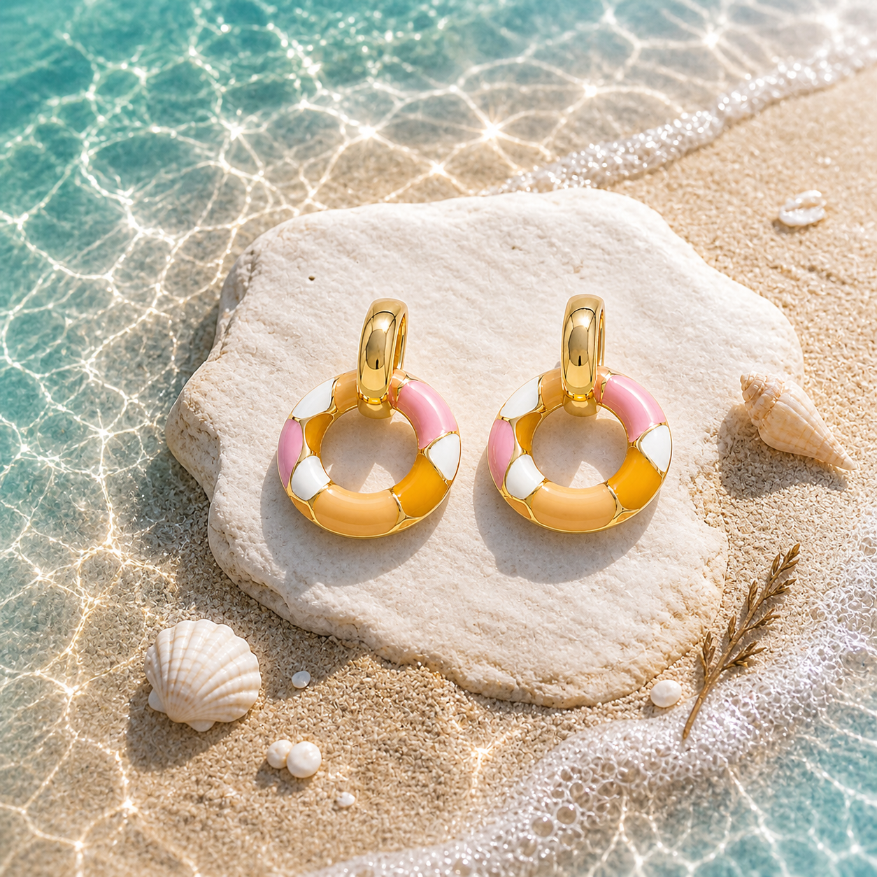 Chromatic Pink Pastel Enamel Drop