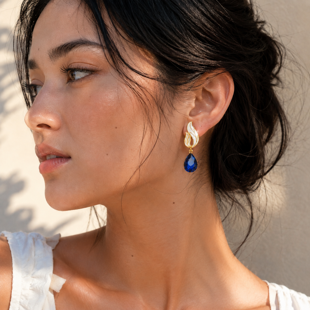 Blue Gemstone Drop