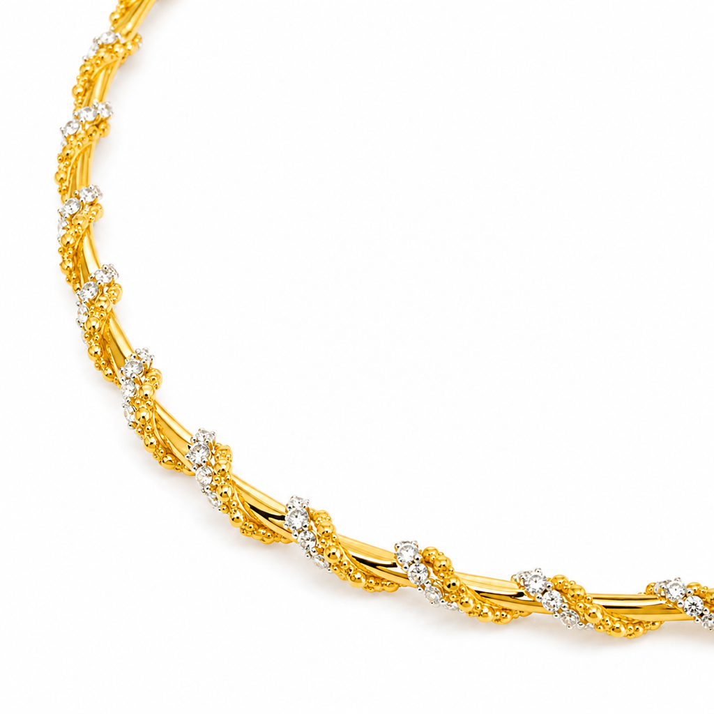 Twisted Link Statement Necklace