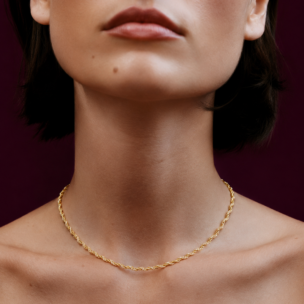 Twisted Link Statement Necklace
