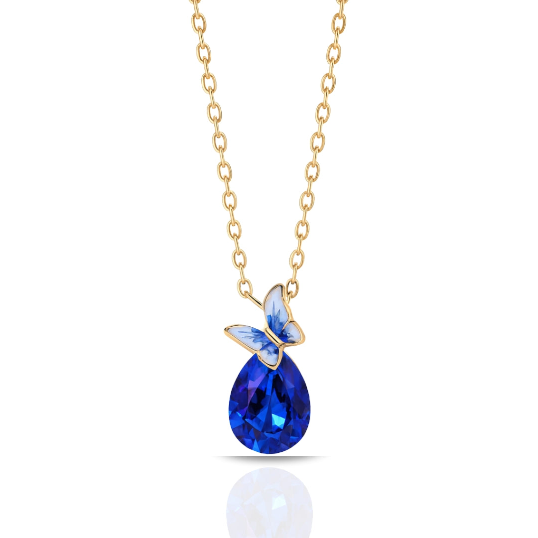 Butterfly Teardrop Chain Pendant